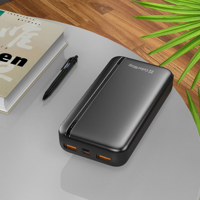 Портативний зарядний пристрій (павербанк) ColorWay 20000mAh 22.5W Black (CW-PB200LPB4BK-PD)