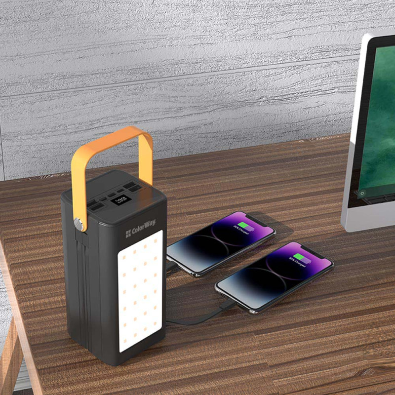Портативний зарядний пристрій (павербанк) ColorWay 80000mAh 22.5W Black (CW-PB800LPA8BK-PDD)