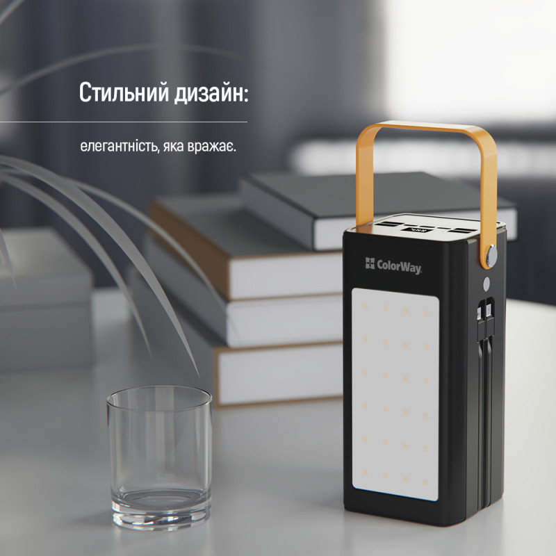 Портативний зарядний пристрій (павербанк) ColorWay 80000mAh 22.5W Black (CW-PB800LPA8BK-PDD)
