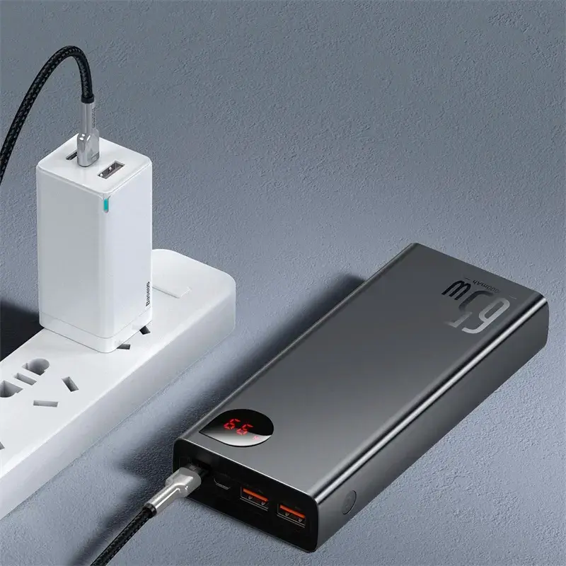Портативное зарядное устройство (павербанк) Baseus Power Bank 20000mAh Adaman Metal Digital Display 65W Black (PPIMDA-D01)