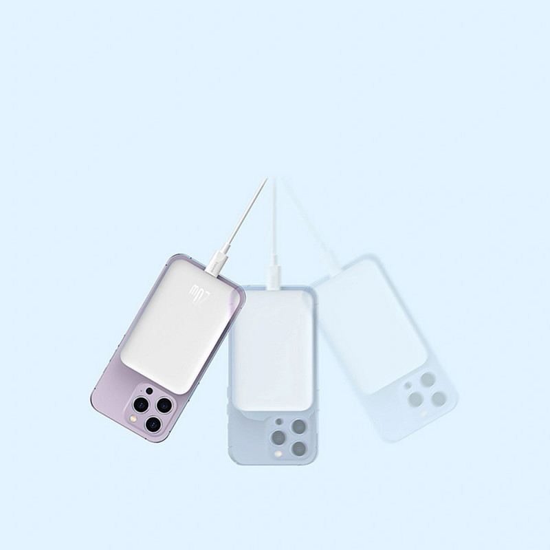 Портативний зарядний пристрій (павербанк) Power Bank Baseus Airpow Magnetic 6000mAh 20W (P10022807213-00) White UA UCRF 6932172677015