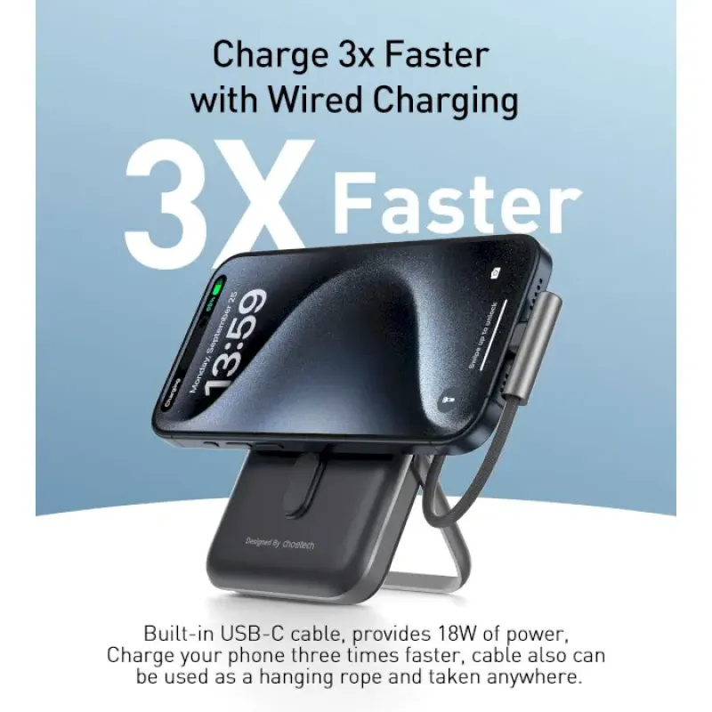 Портативное зарядное устройство (павербанк) Choetech B735 10000mAh Black (B735-CCBK)