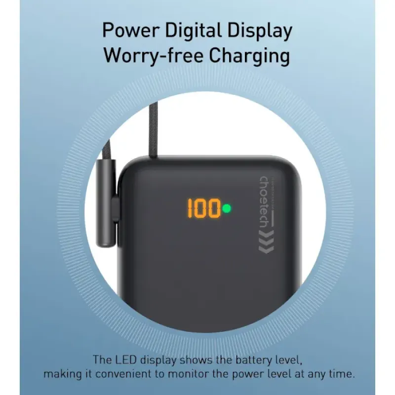 Портативное зарядное устройство (павербанк) Choetech B735 10000mAh Black (B735-CCBK)