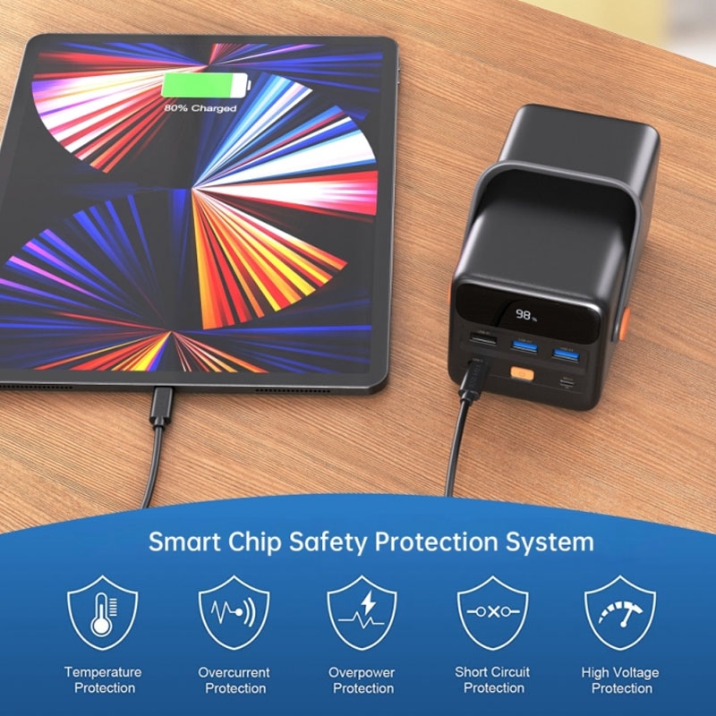 Портативний зарядний пристрій (павербанк) Choetech B664 50000mAh PD + QC 65W Black