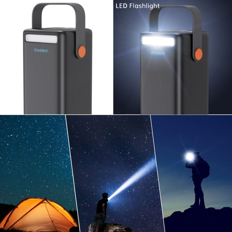 Портативний зарядний пристрій (павербанк) Choetech B664 50000mAh PD + QC 65W Black