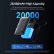 Портативний зарядний пристрій (павербанк) Vention 20000mAh 45W Mini with Built-in USB-C Gray (FHGH0)