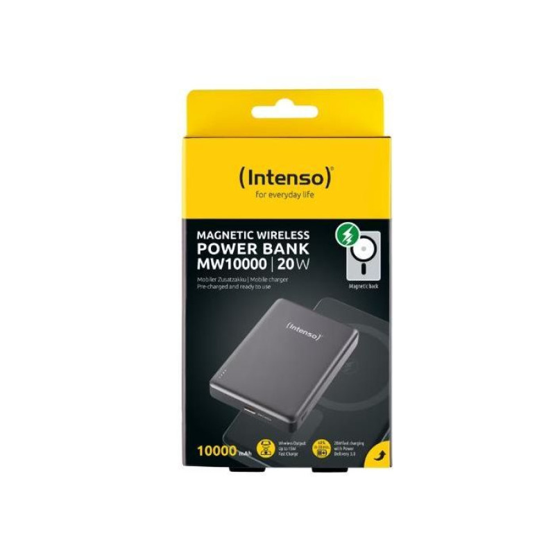 Портативний зарядний пристрій (павербанк) Intenso MW10000 10000mAh Magnetic grey (7344034)