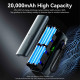 Портативний зарядний пристрій (павербанк) Vention 20000 mAh 165W Gray TFT Display Type (FKFH0)