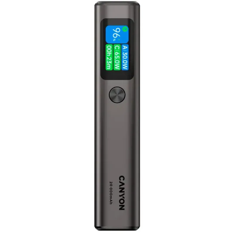 Портативний зарядний пристрій (павербанк) Canyon OnPower 230 20000mAh 130W Dark Grey (CNS-CPB230DG)