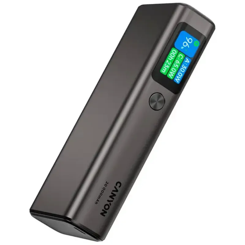Портативний зарядний пристрій (павербанк) Canyon OnPower 230 20000mAh 130W Dark Grey (CNS-CPB230DG)