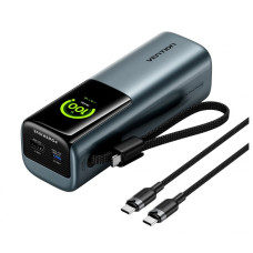 Портативний зарядний пристрій (павербанк) Vention 27000 mAh 200W Gray TFT Display Type (FKGH0)