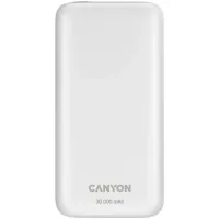 Портативний зарядний пристрій (павербанк) Canyon PB-301 30000mAh PD/20W, QC/3.0 (CNE-CPB301W)