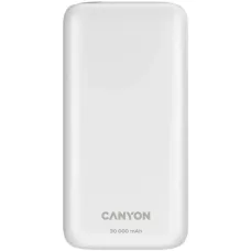 Портативний зарядний пристрій (павербанк) Canyon PB-301 30000mAh PD/20W, QC/3.0 (CNE-CPB301W)