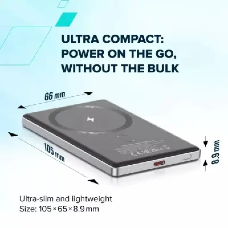 Портативний зарядний пристрій (павербанк) Canyon OnCharge 505 slim 5000mAh 20W Beige (CNS-CPB505BE)
