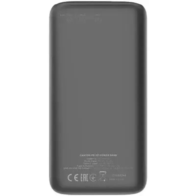 Портативное зарядное устройство (павербанк) Canyon PB-301 30000mAh PD/20W, QC/3.0 (CNE-CPB301B)