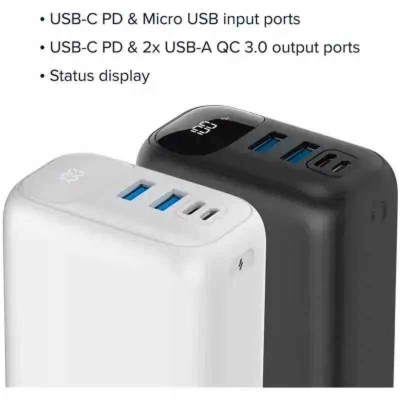 Портативное зарядное устройство (павербанк) Canyon PB-301 30000mAh PD/20W, QC/3.0 (CNE-CPB301B)