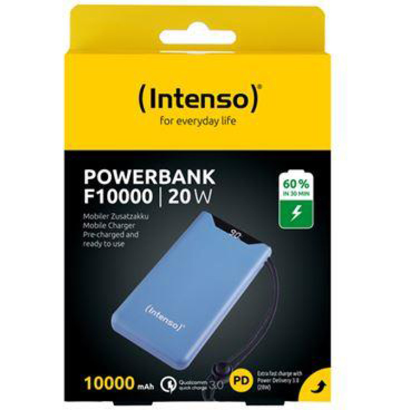 Портативний зарядний пристрій (павербанк) Intenso F10000 10000mAh 18W Blue (7332035)