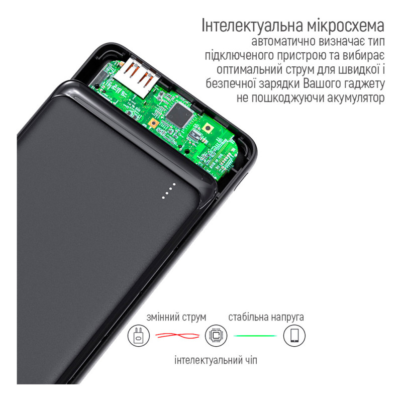 ColorWay Slim 10000mAh Black (CW-PB100LPF2BK)
