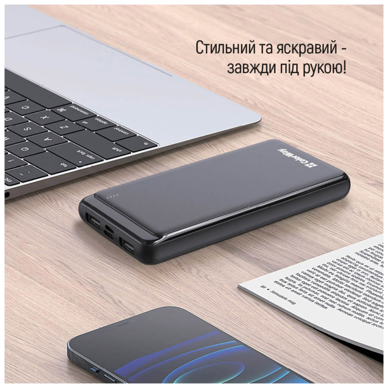 ColorWay Slim 10000mAh Black (CW-PB100LPF2BK)