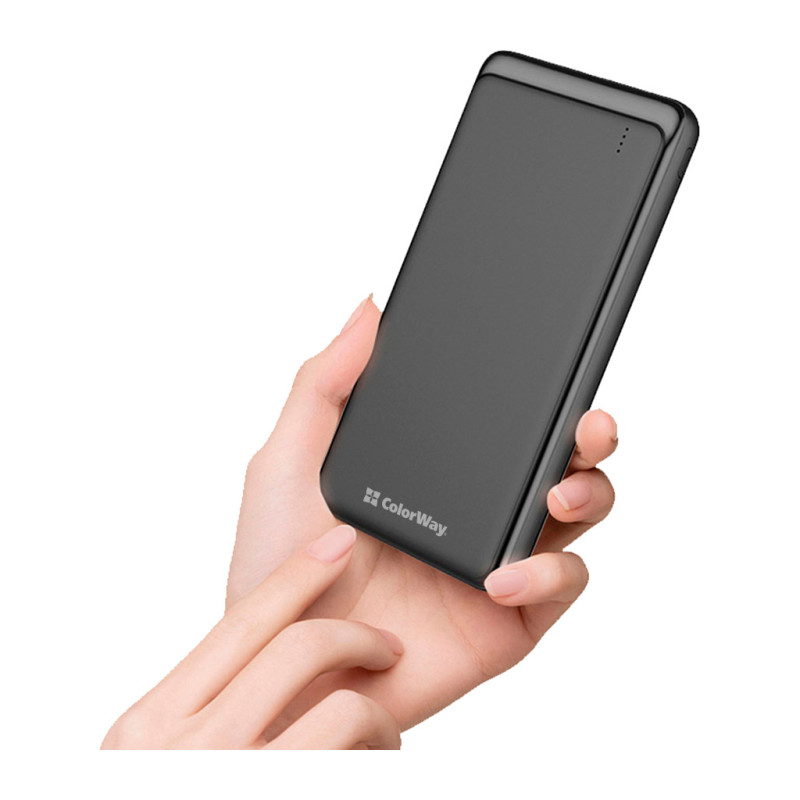 ColorWay Slim 10000mAh Black (CW-PB100LPF2BK)
