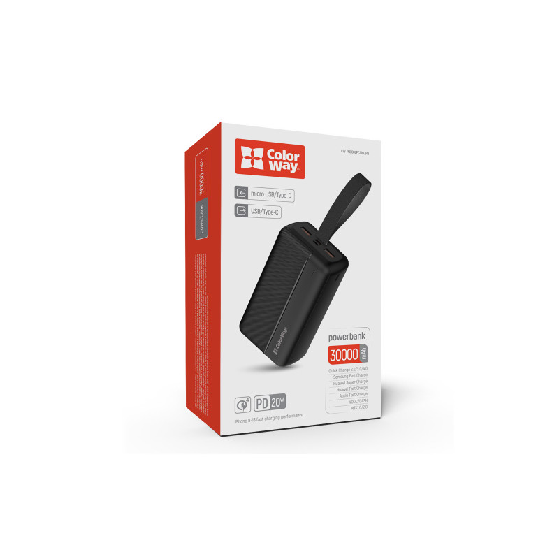 ColorWay 30000 mAh High-power 2 Black (CW-PB300LPC2BK-PD)