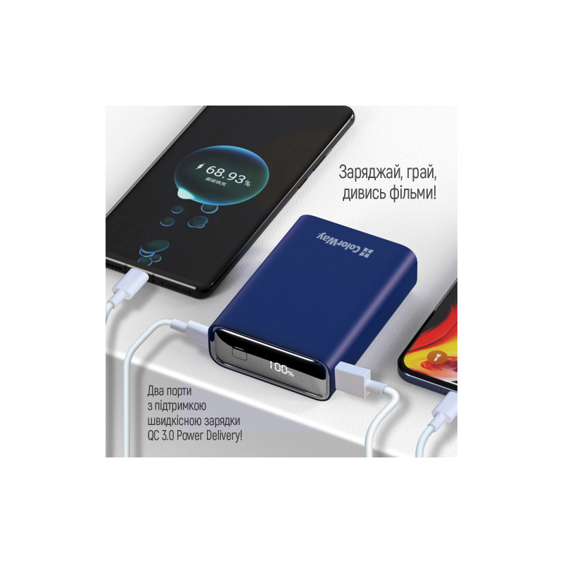ColorWay Full power 20000mAh Blue (CW-PB200LPG2BL-PDD)