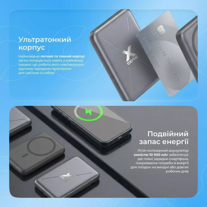 Портативное зарядное устройство (павербанк) Proove X-Core 22.5W 10000mAh Purple (PNXC22010009)