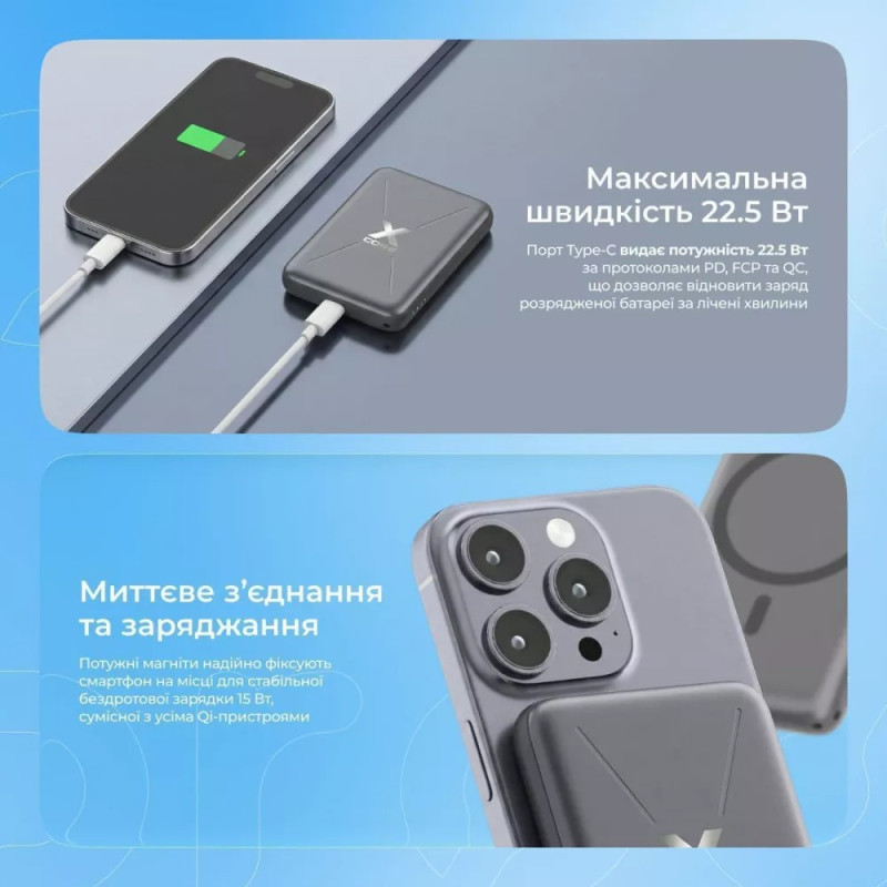Портативное зарядное устройство (павербанк) Proove X-Core 22.5W 10000mAh Purple (PNXC22010009)
