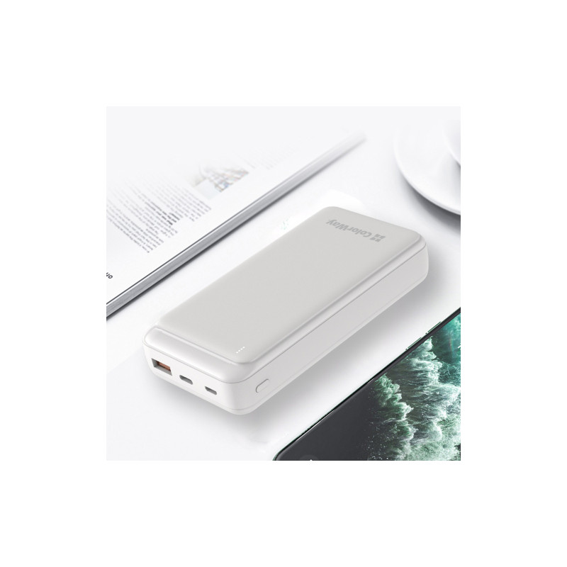 ColorWay Slim 20000mAh White (CW-PB200LPG3WT-PD)