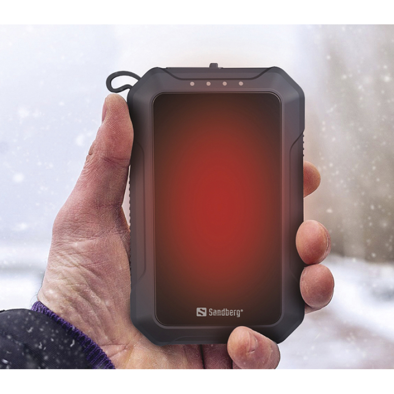 Портативное зарядное устройство (павербанк) Sandberg 10000mAh Hand Warmer flashlight 1W USB-C/USB-A 2A/5V (420-65)