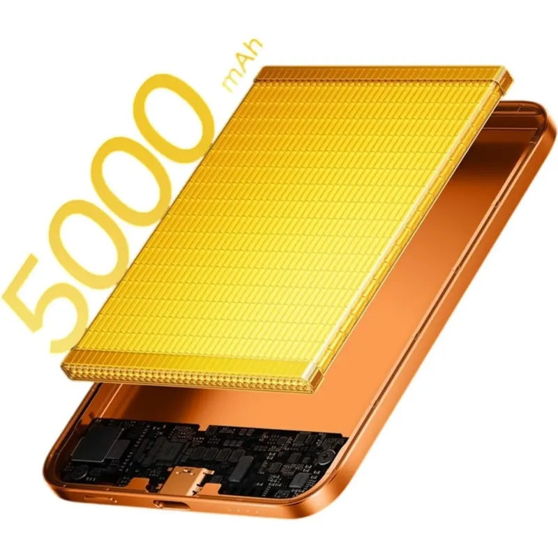 Портативний зарядний пристрій (павербанк) Xiaomi Magnetic UltraThin 5000mAh 15W Orange (BHR0975GL)