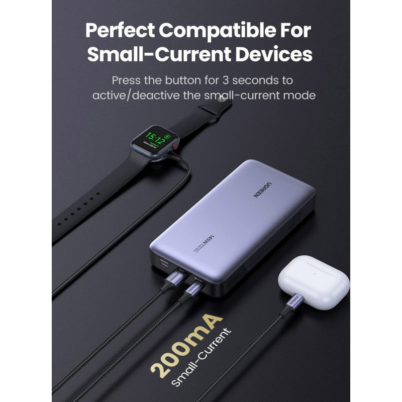 Портативний зарядний пристрій (павербанк) UGREEN 145W 3-port Laptop Fast Charging Power Bank 25000mAh PB205 (90597)