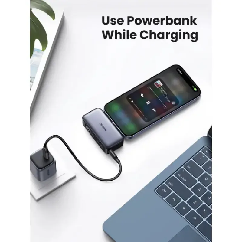 Портативний зарядний пристрій (павербанк) UGREEN Nano 5000mAh 22.5W USB Type-C Gray (35338)