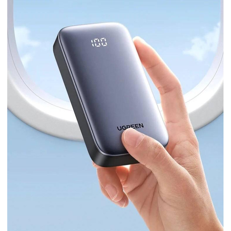 Портативное зарядное устройство (павербанк) UGREEN PB502 10000mAh Grey (25185)