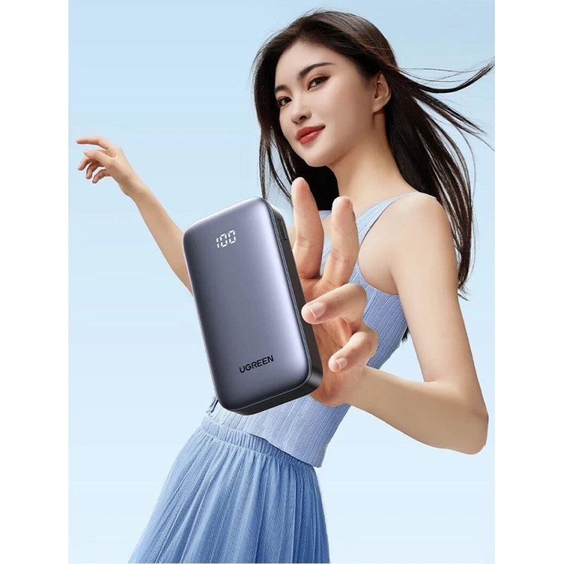 Портативное зарядное устройство (павербанк) UGREEN PB502 10000mAh Grey (25185)