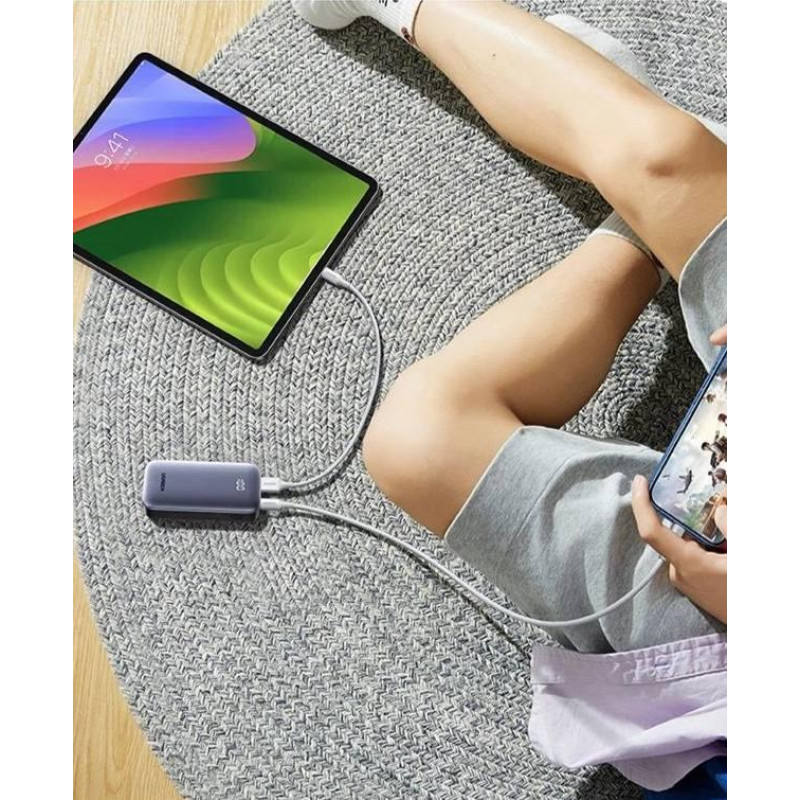 Портативное зарядное устройство (павербанк) UGREEN PB502 10000mAh Grey (25185)