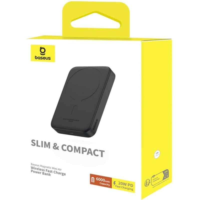 Портативний зарядний пристрій (павербанк) Baseus Magnetic Mini 6000mAh 20W Black P10059002113-00