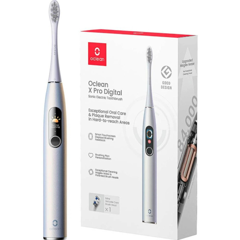 Oclean X Pro Digital Electric Toothbrush Glamour Silver (6970810552560)
