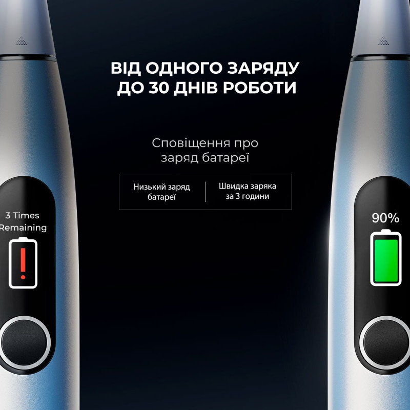 Oclean X Pro Digital Electric Toothbrush Glamour Silver (6970810552560)