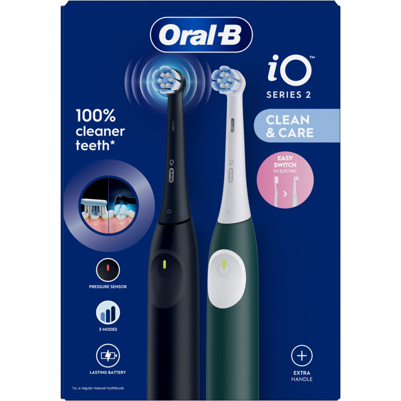 Braun Oral-B iO 2 Ультрачорна та Лісова зелень (8006530016636)