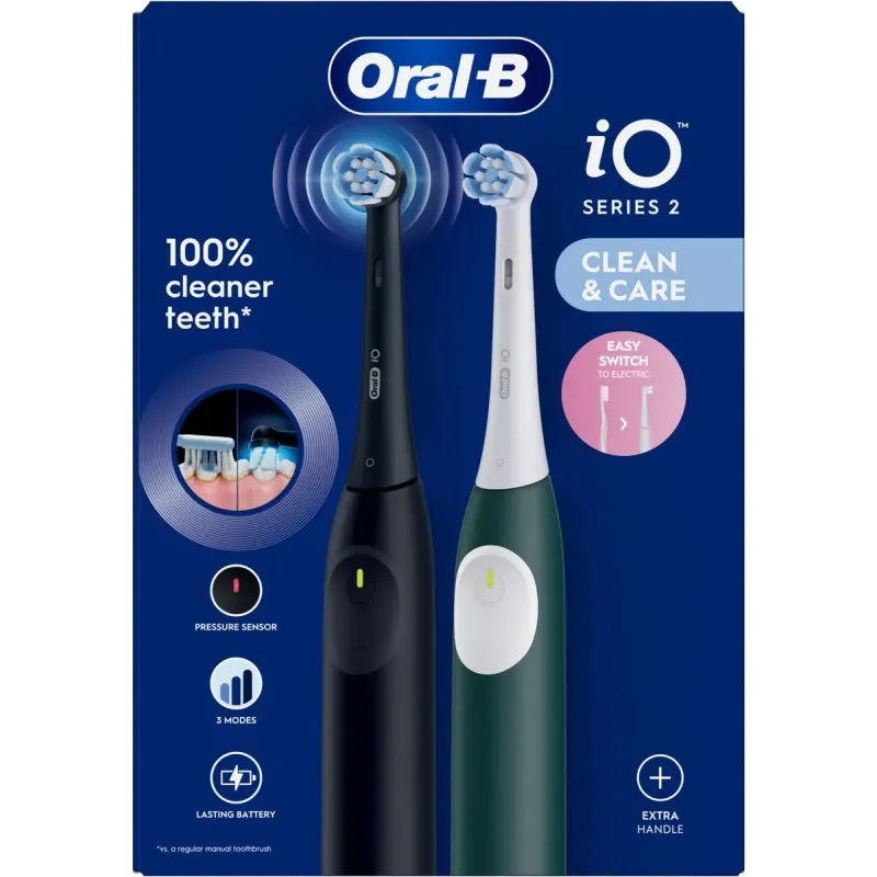 Braun Oral-B iO 2 Ультрачорна та Лісова зелень (8006530016636)