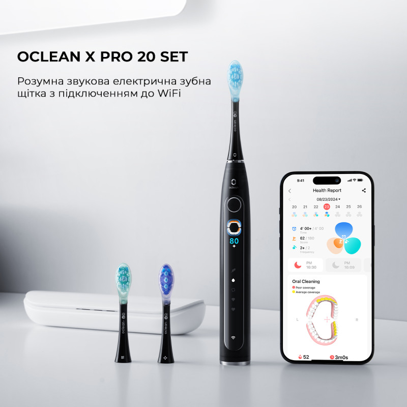 Oclean X Pro 20 Set Electric Toothbrush Black (6970810556964)