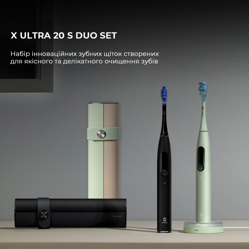 Oclean X Ultra 20 S Duo Set Green+Black (6970810557152)
