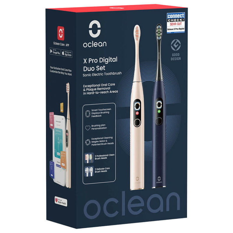 Oclean X Pro Digital Duo Set Dark Blue + Golden (6970810554274)