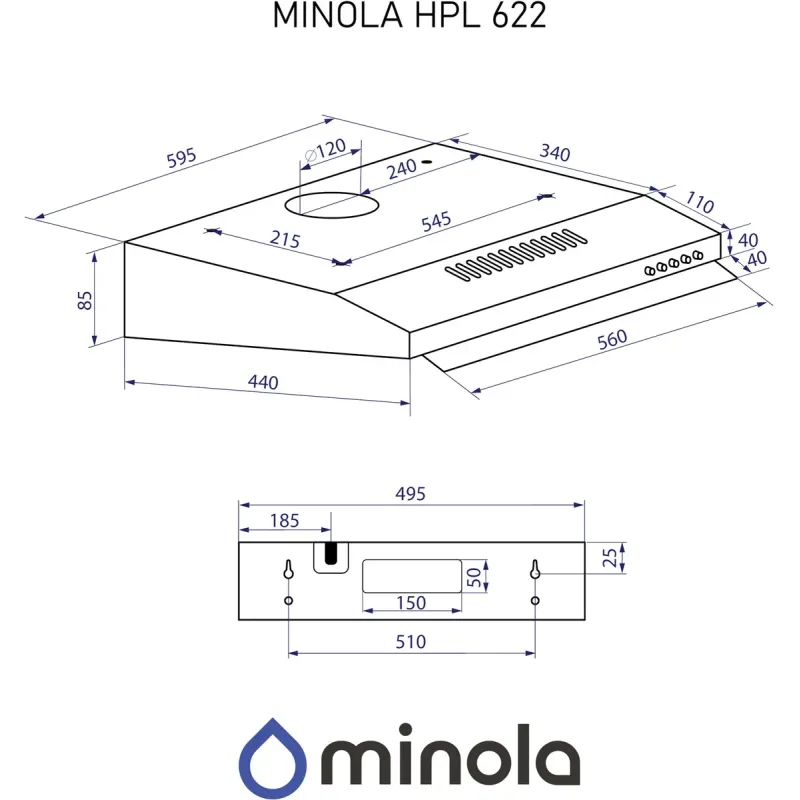 Витяжка Minola HPL 622 I