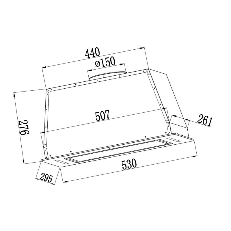 Витяжка INTERLINE JOLLY WH A/60/GL/K