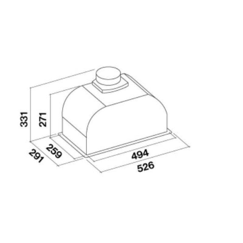 Вытяжка FALMEC GRUPPO INCASSO MURANO 50 800 WHITE GLASS (CGIW50.E10P6#ZZZF491F)