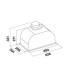 Вытяжка FALMEC GRUPPO INCASSO MURANO 50 800 WHITE GLASS (CGIW50.E10P6#ZZZF491F)