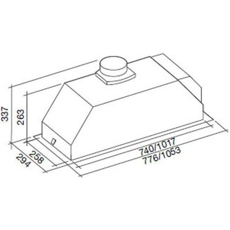 Витяжка FALMEC GRUPPO INCASSO PLUS 105 Black 800 (CGIW05.E26P2EUN490F)