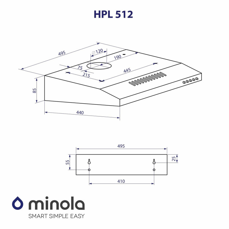 Вытяжка Minola HPL 512 BL